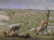 Jean Francois Millet The field with house oil painting picture wholesale